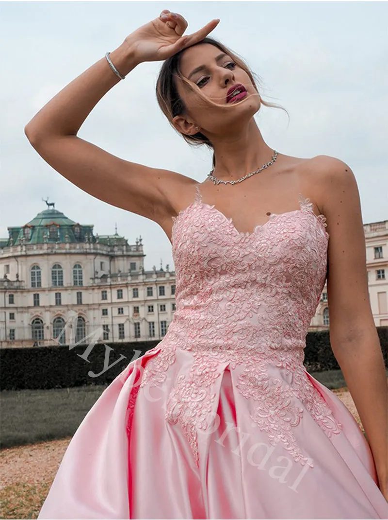 Elegant Sweetheart Sleeveless A-line Prom Dresses,PDS0923