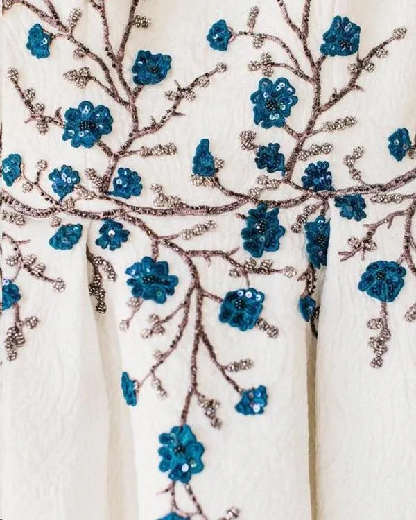Elegant Wedding Dress, Half Sleeve Bateau Embroidery Romantic Bridal Gown, SW330
