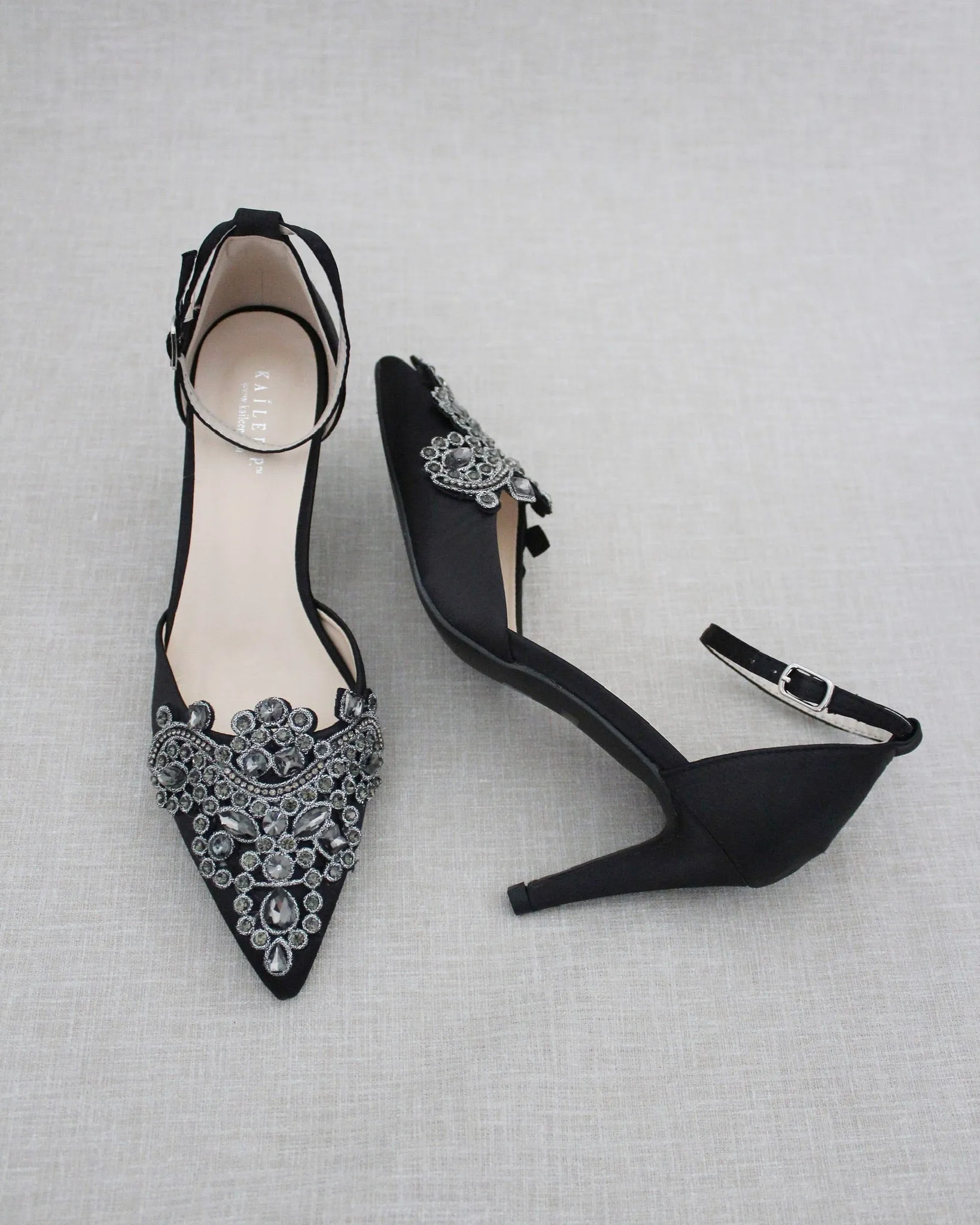 Embellished Rhinestones Evening Heel
