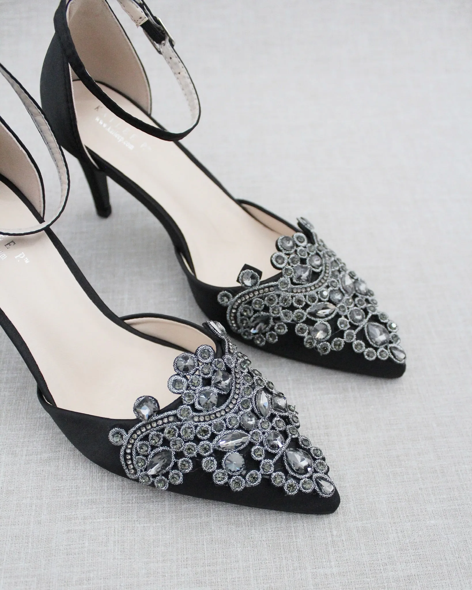 Embellished Rhinestones Evening Heel