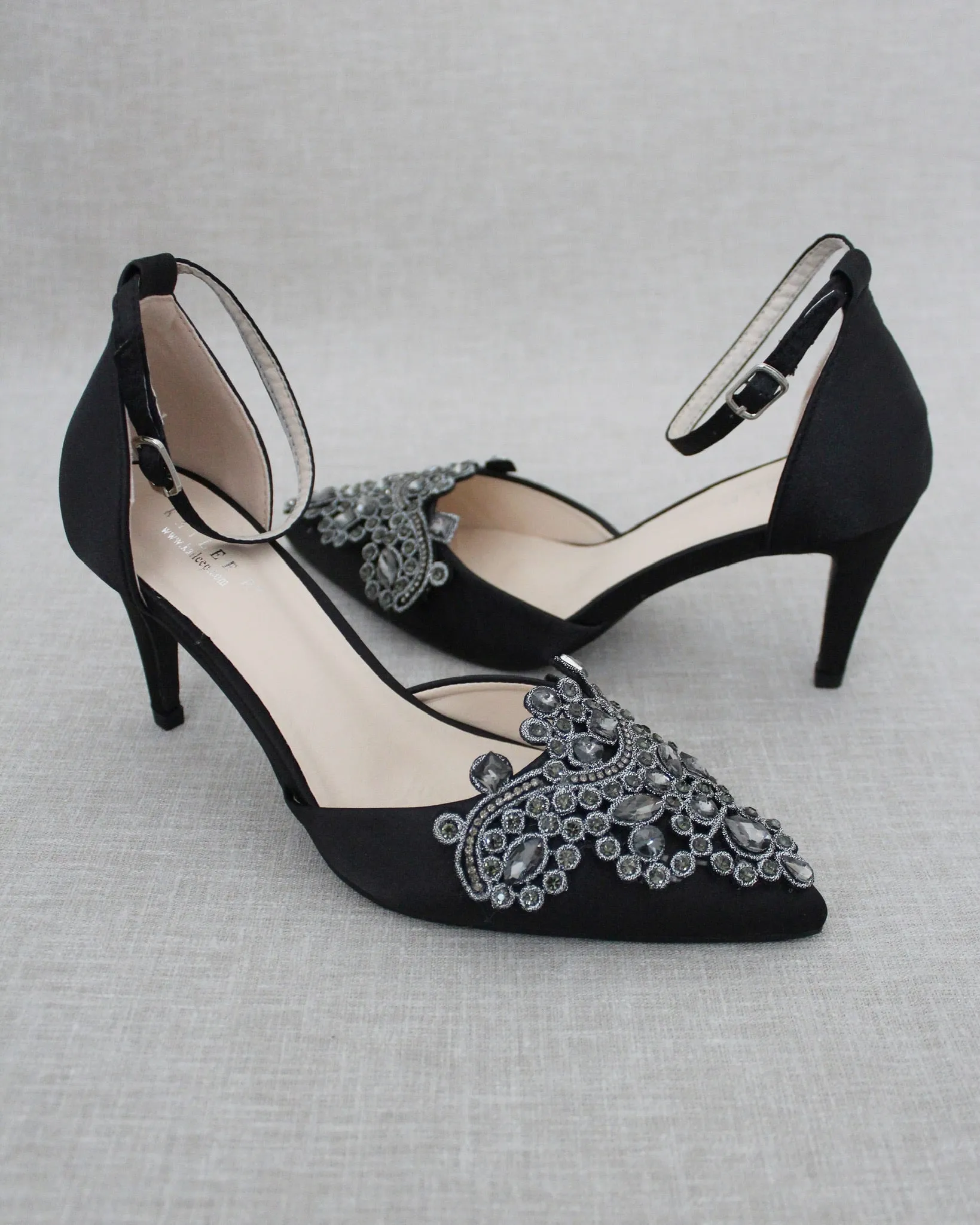 Embellished Rhinestones Evening Heel