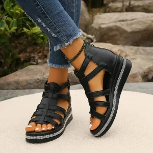 Esperanza® | Wedge heels decorated with rhinestones