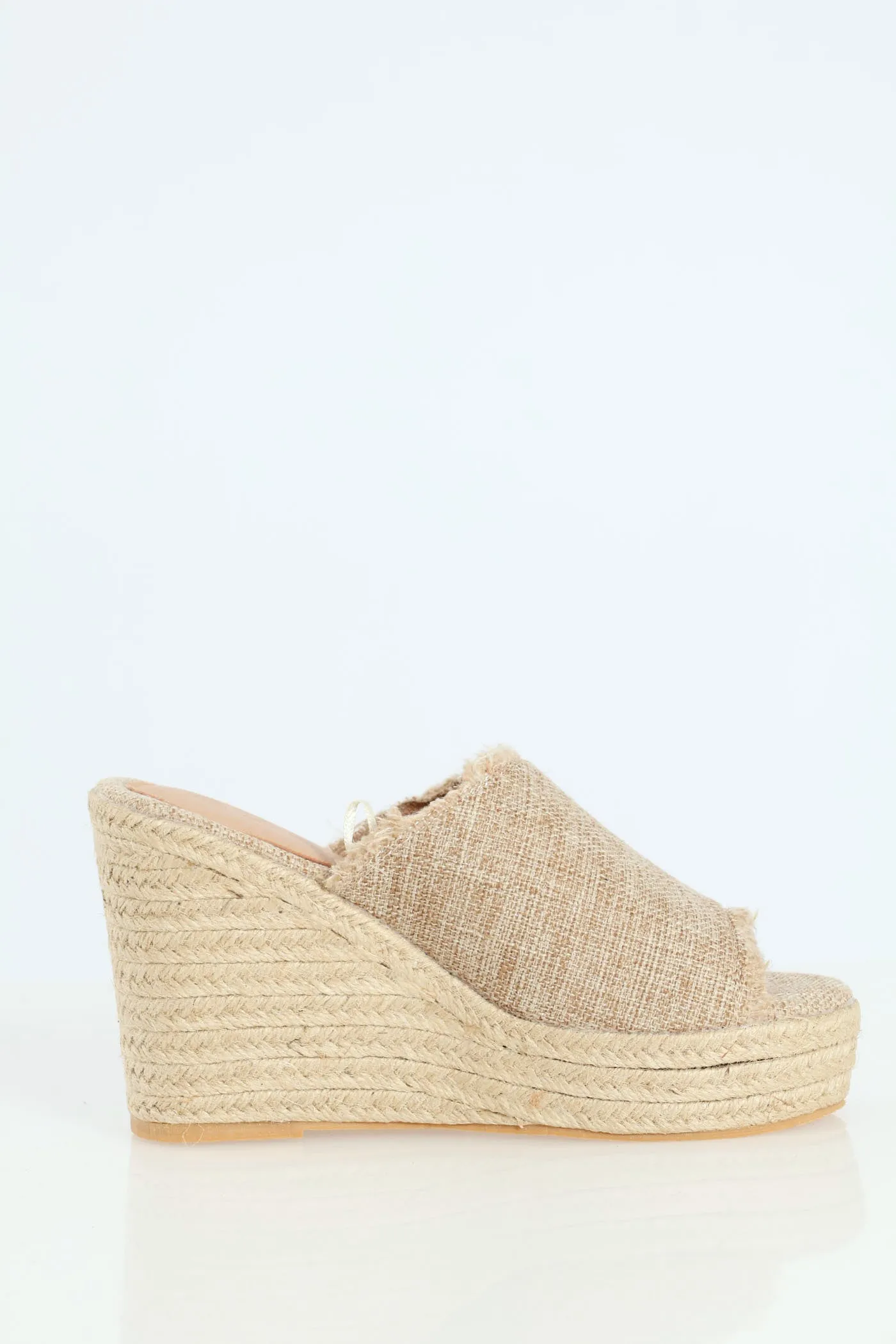 Fabric Fashion Wedge - Oatmeal