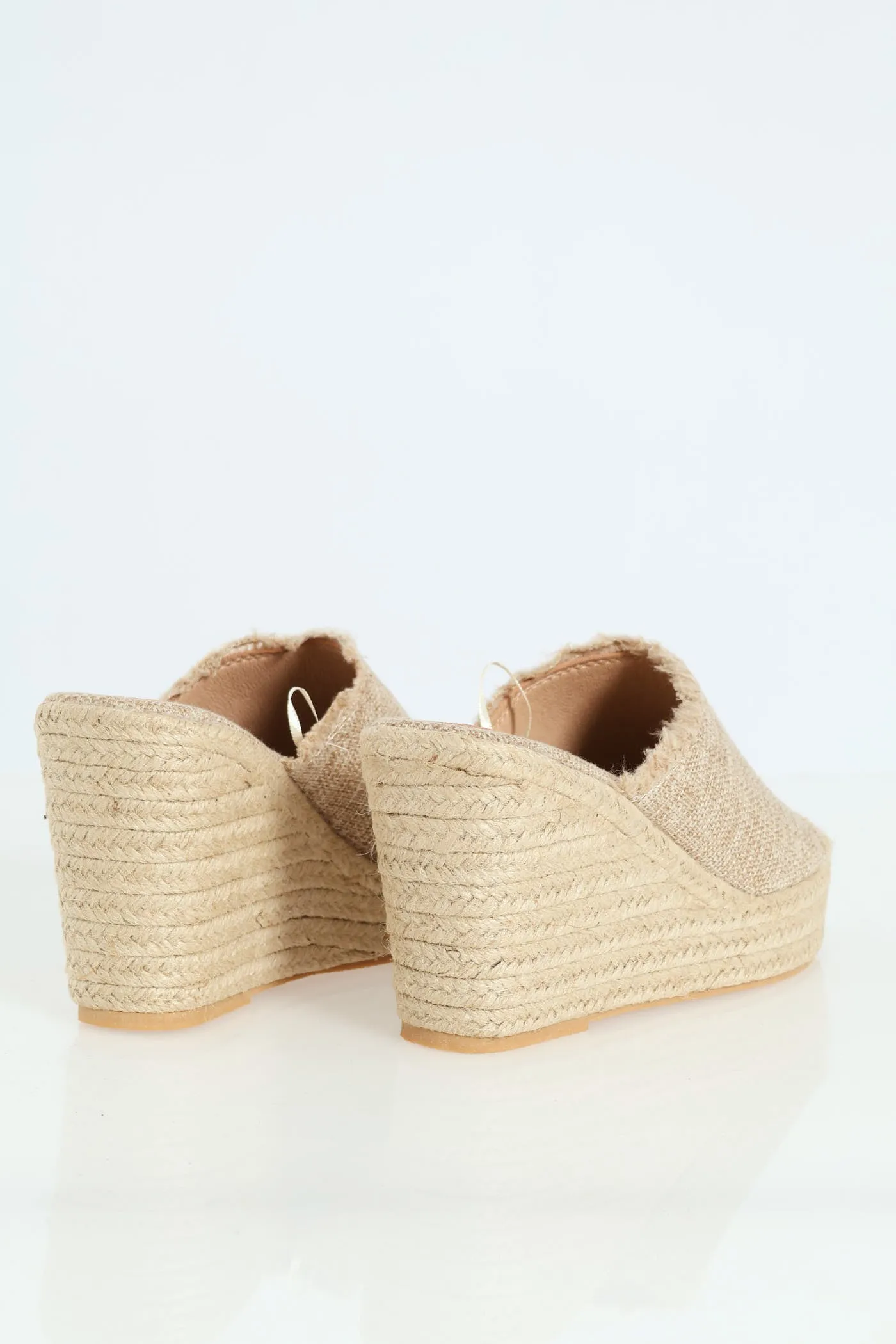Fabric Fashion Wedge - Oatmeal
