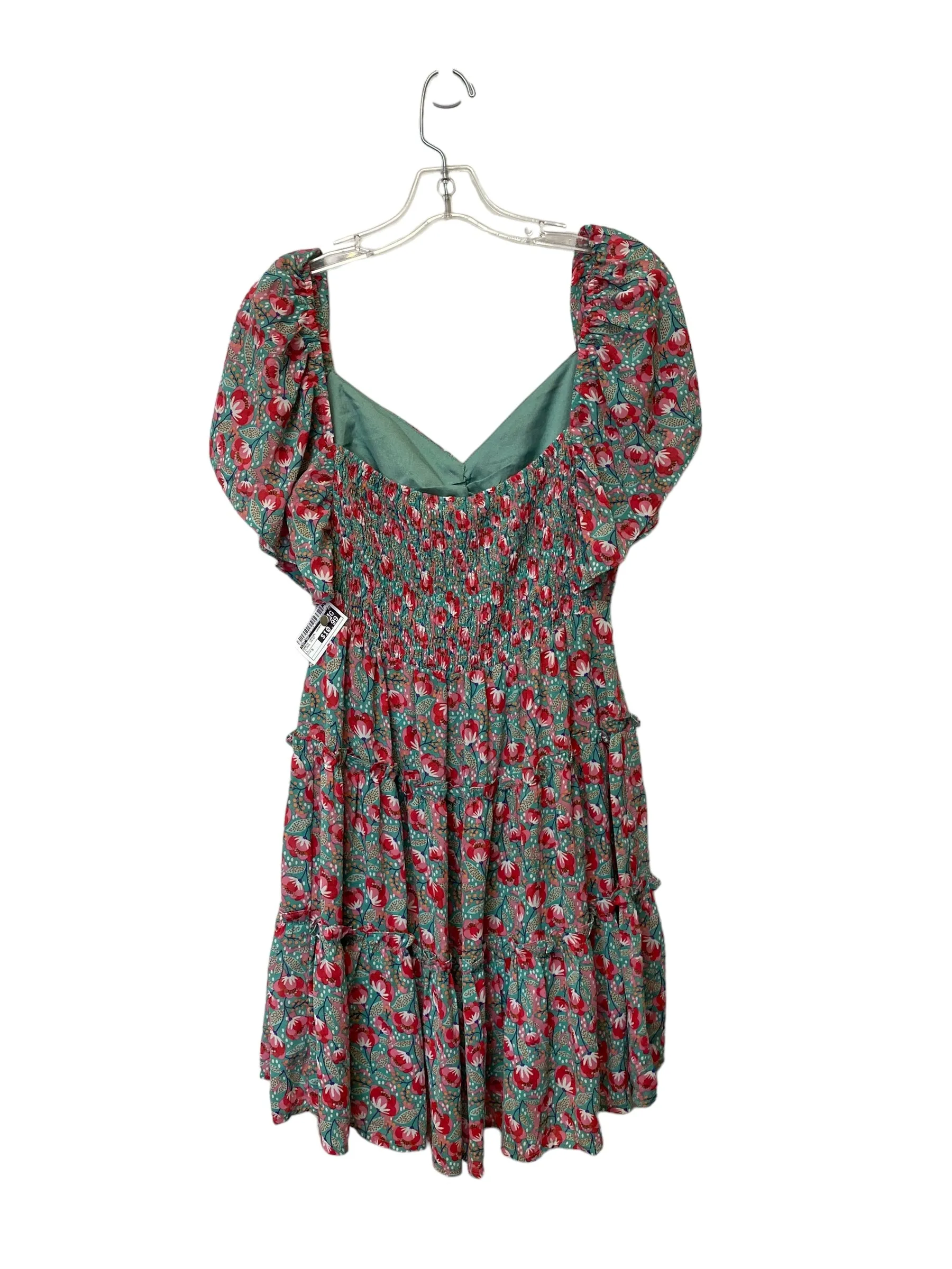 Floral Print Dress Casual Short Joy Joy, Size S