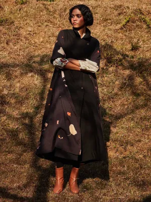 Floral Storm Trench Coat