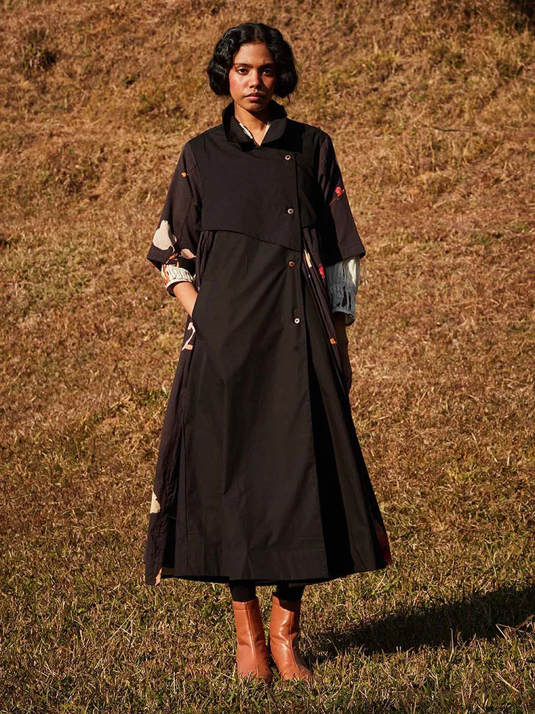 Floral Storm Trench Coat