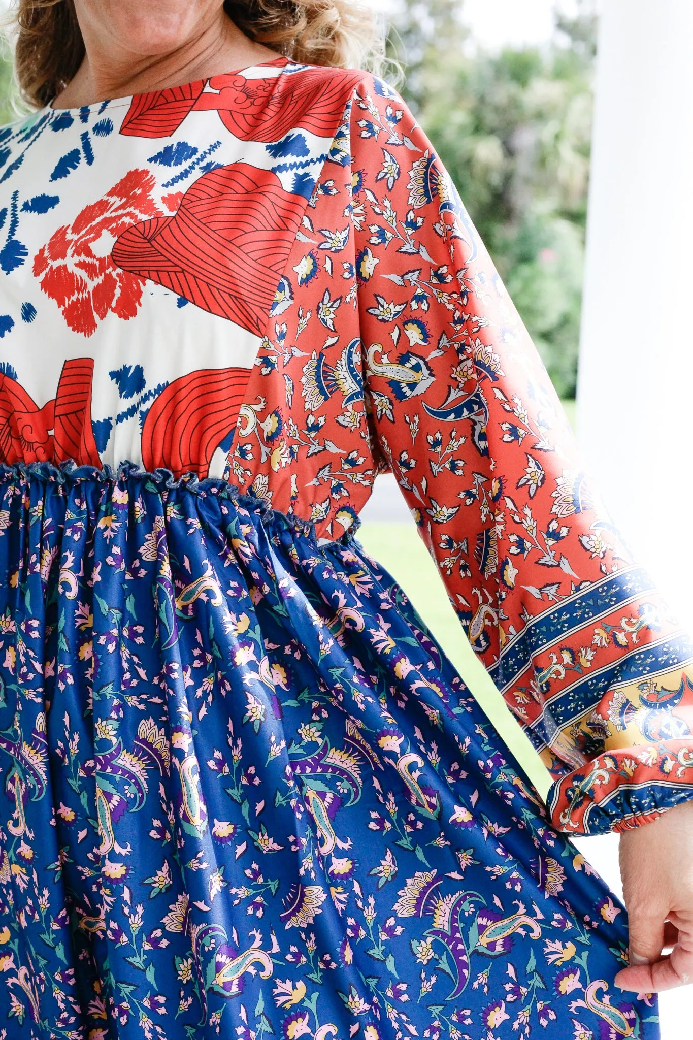 Georgiana Contrast Floral Print Dress