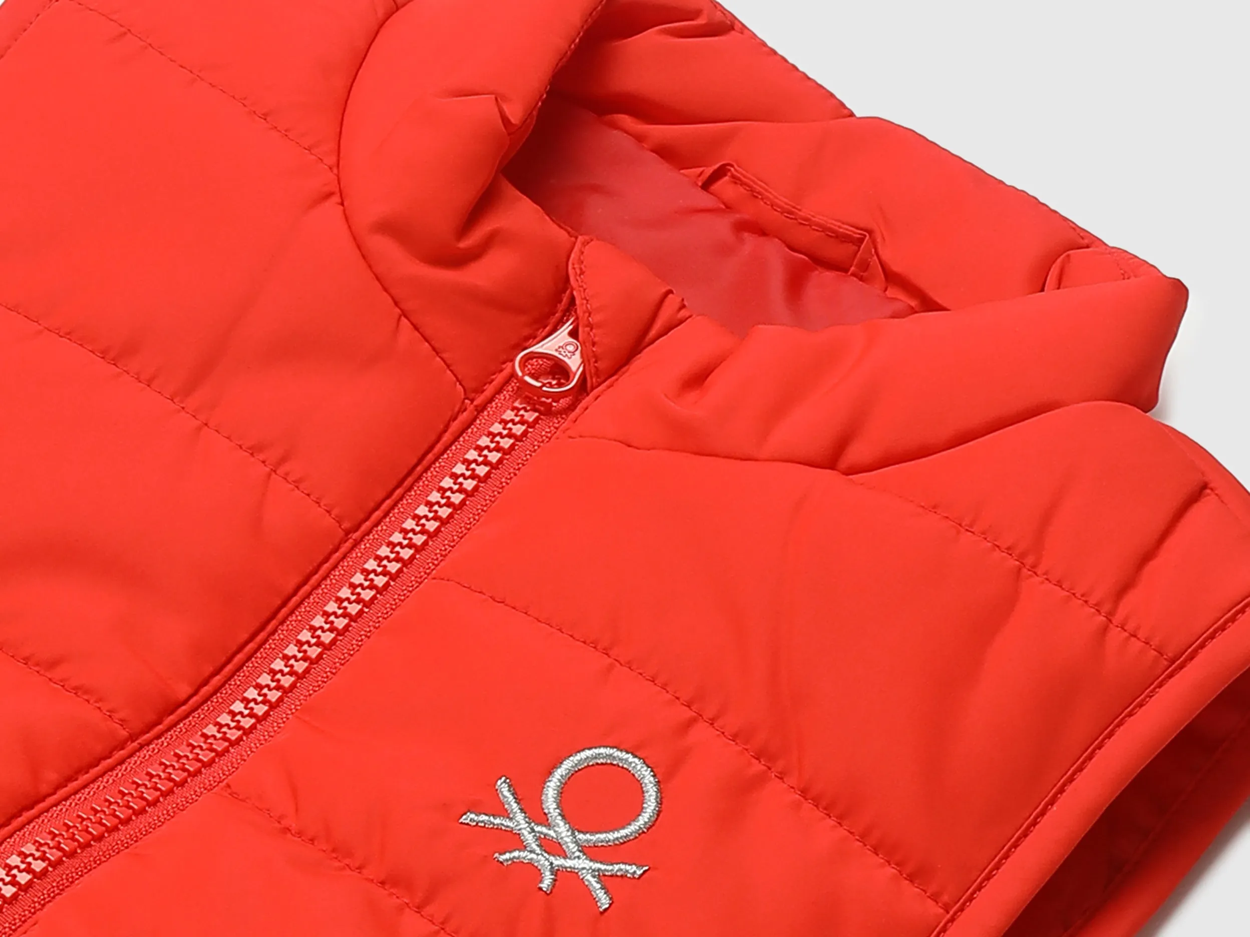 Girls Quilted High Neck Jacket