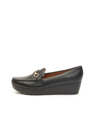 GOSSIP WOMENS BLACK MOCCASINS