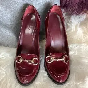 Gucci "Horsebit Accent Leather" Heels