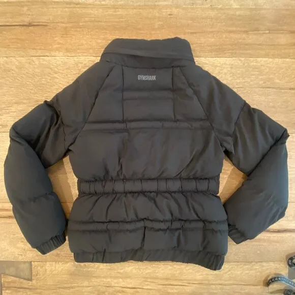 Gymshark Black Puffer Jacket size XS