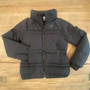 Gymshark Black Puffer Jacket size XS