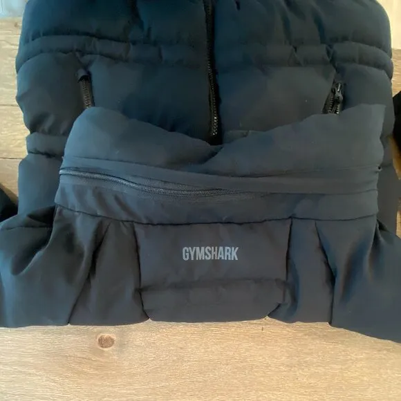 Gymshark Black Puffer Jacket size XS