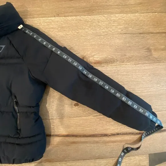 Gymshark Black Puffer Jacket size XS
