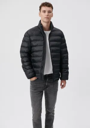 High Collar Black Puffer Jacket