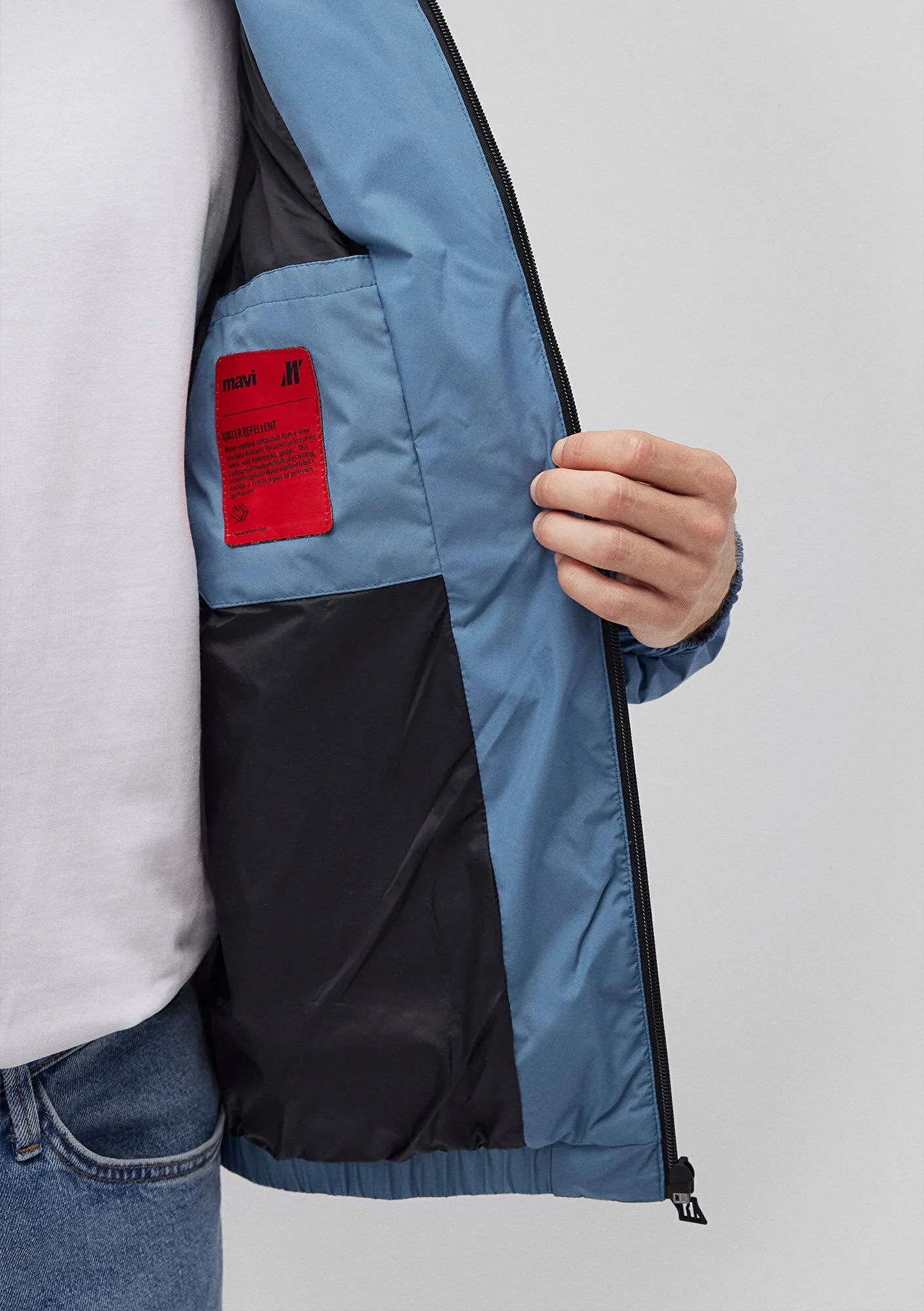 High Collar Blue Jacket