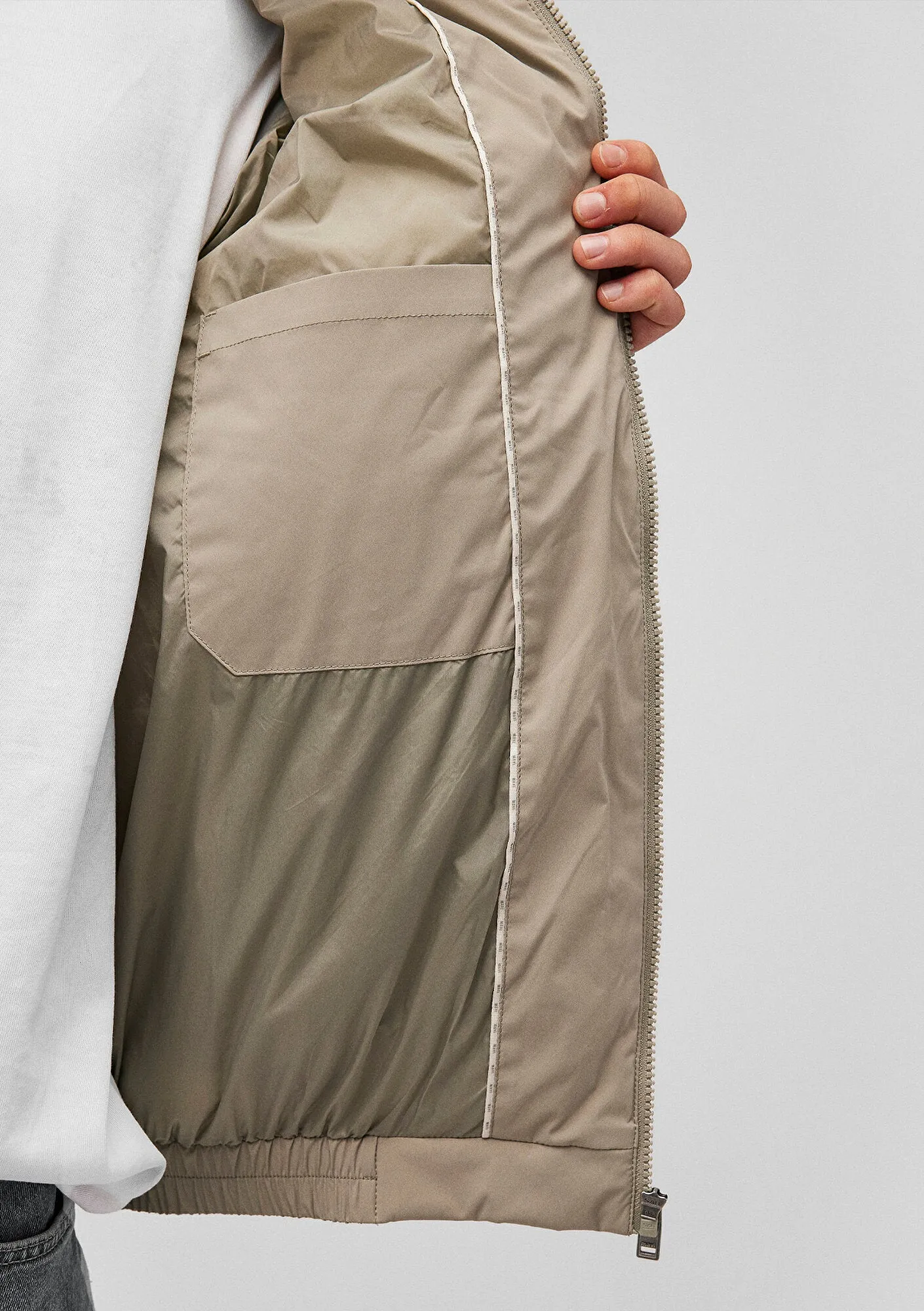 High Collar Grey Jacket
