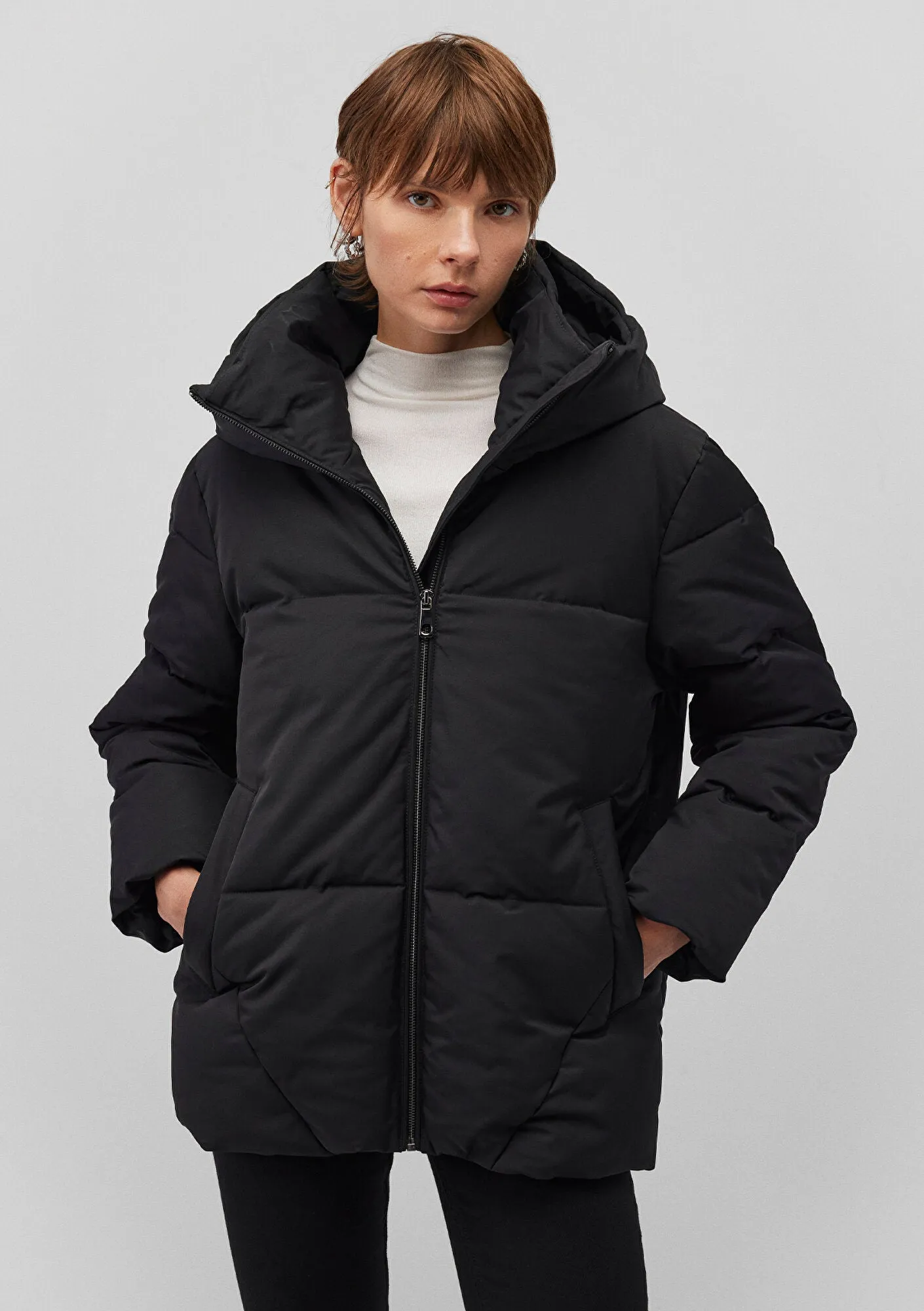 Hooded Black Puffer Jacket