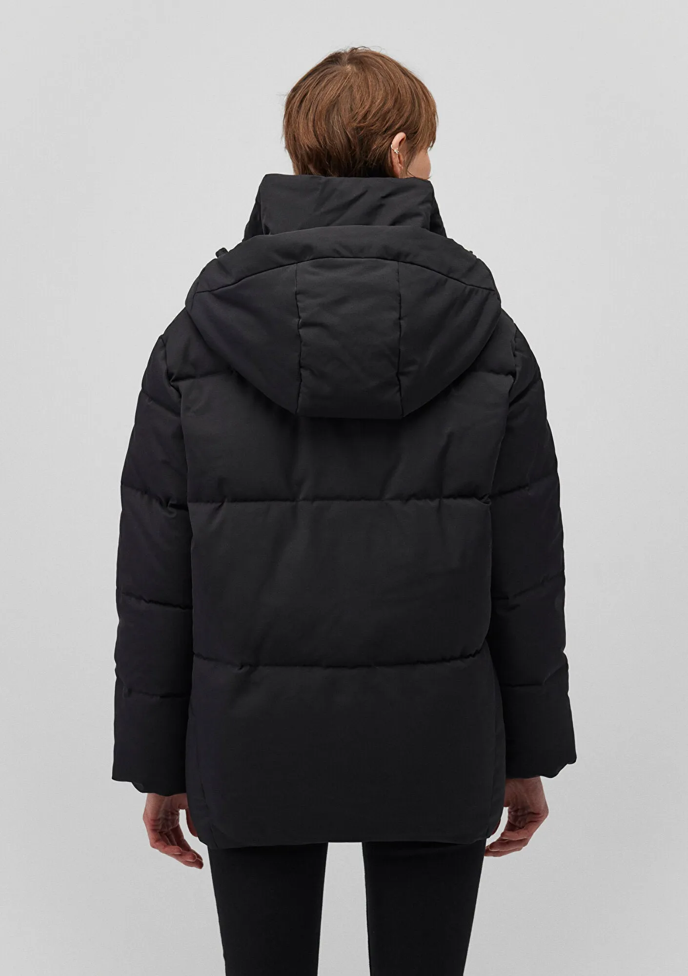 Hooded Black Puffer Jacket