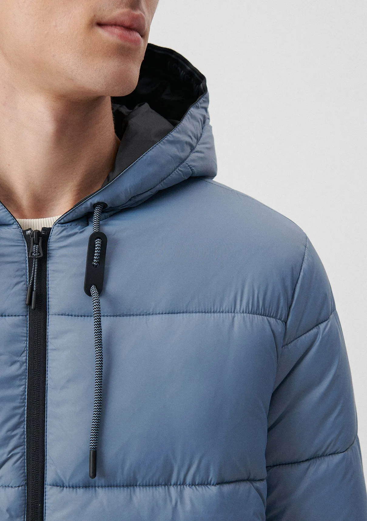 Hooded Blue Puffer Jacket