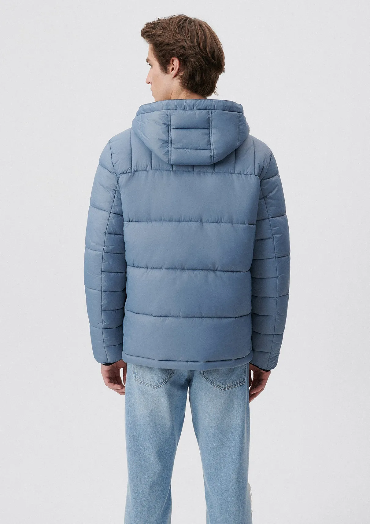 Hooded Blue Puffer Jacket