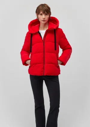 Hooded Red Puffer Jacket