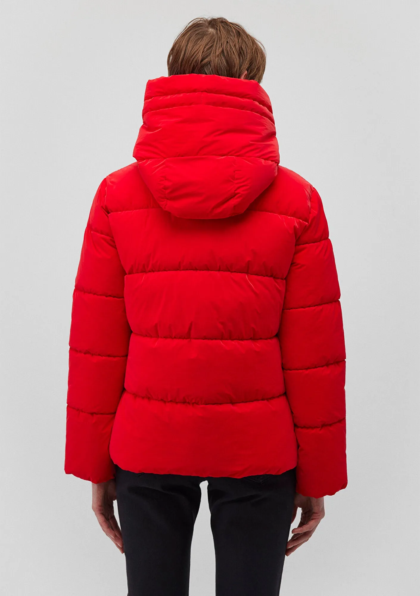 Hooded Red Puffer Jacket