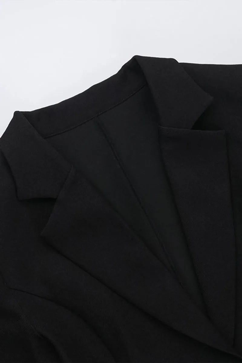 HUS1369 Chic Blazer Mini Dress Set