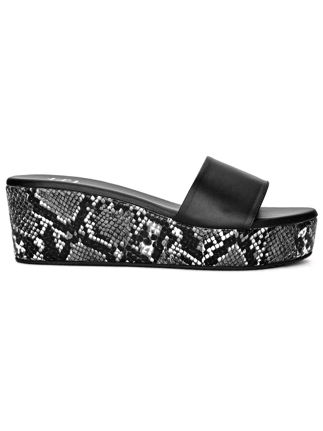 Hydes N Hues Black Wedge Heels