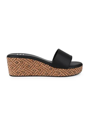 Hydes N Hues Black Wedge Heels