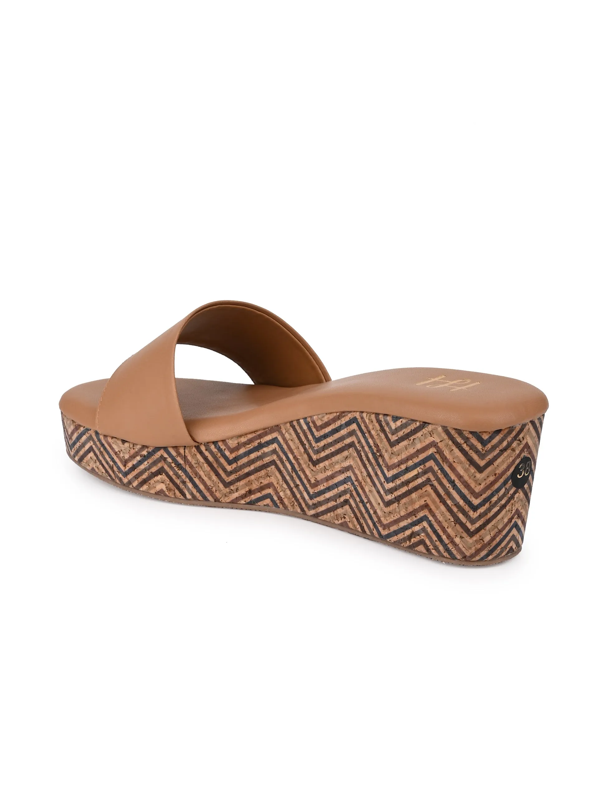Hydes N Hues Tan Wedge Heels