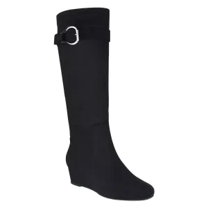 Impo Gelsey Stretch Wedge Boot with Memory Foam Black