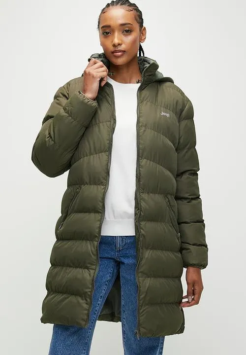 Jeep Women's Longer Length Puffer Jacket