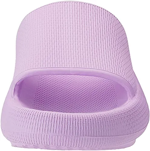 Joomra Womens Shower Slippers Slides Cloud Cushioned for Lady Quick Drying Massage Foam Female Pillow House Indoor Pool Beach Spa House Garden Sandals for Ladies Sandles Purple 40-41