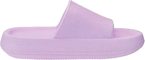 Joomra Womens Shower Slippers Slides Cloud Cushioned for Lady Quick Drying Massage Foam Female Pillow House Indoor Pool Beach Spa House Garden Sandals for Ladies Sandles Purple 40-41