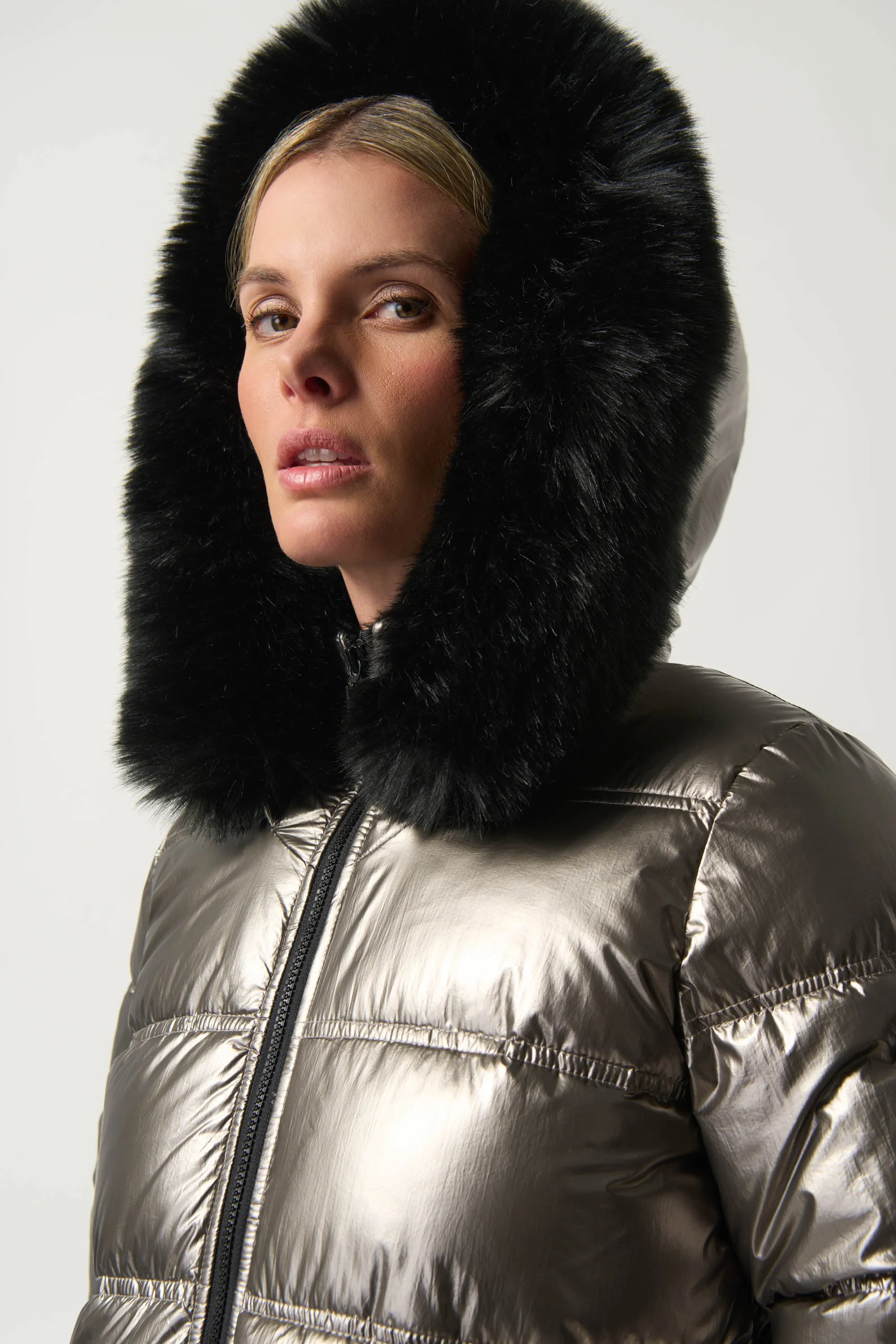 Joseph Ribkoff Hooded Puffer Coat Jr233923