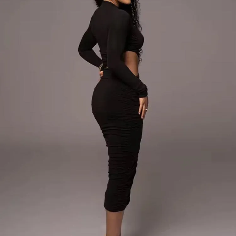 Lacey Cut Out Bodycon Midi Dress