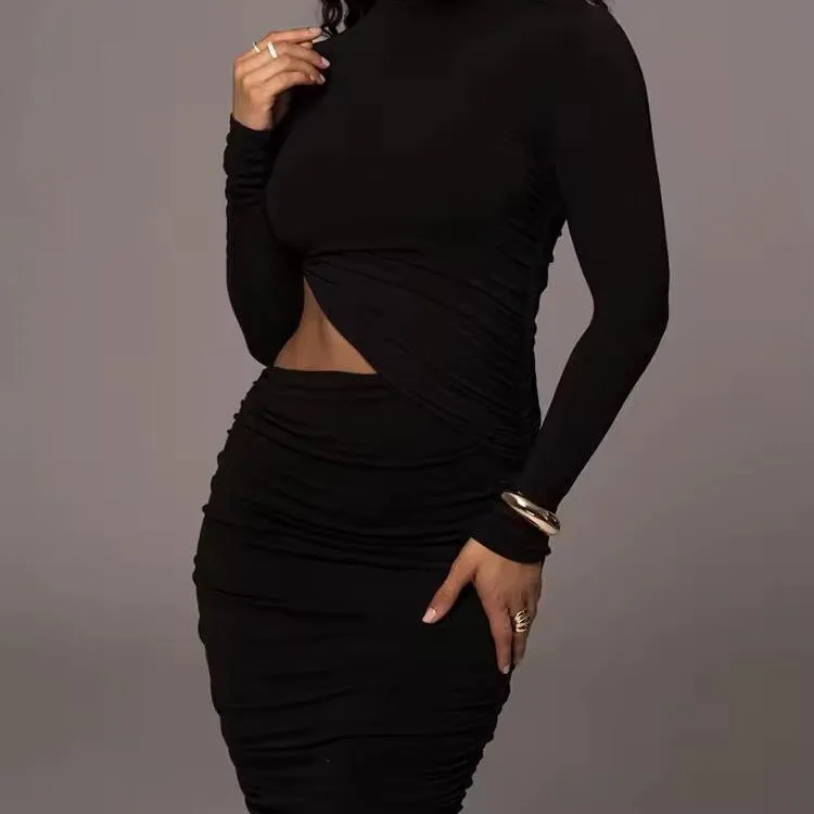 Lacey Cut Out Bodycon Midi Dress
