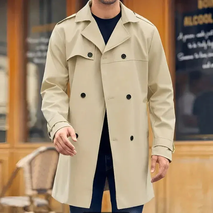 Leon Classic Double-Buttoned Winter Trench Coat