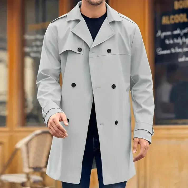 Leon Classic Double-Buttoned Winter Trench Coat