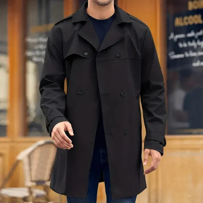 Leon Classic Double-Buttoned Winter Trench Coat