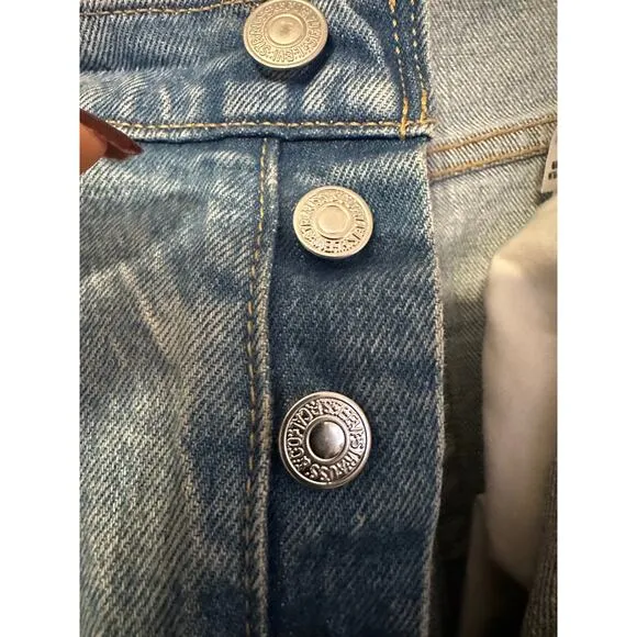 Levi's Ribcage Straight Leg Jeans - Size 31 Blue Wash High Rise Sexy &amp; Flawless