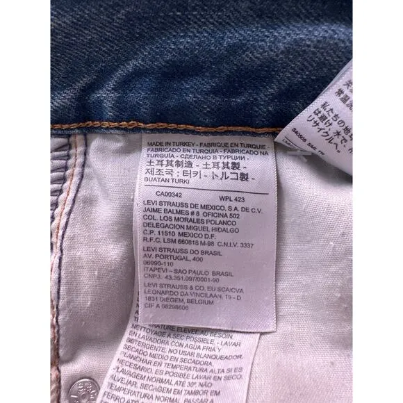 Levi's Ribcage Straight Leg Jeans - Size 31 Blue Wash High Rise Sexy &amp; Flawless