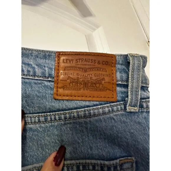 Levi's Ribcage Straight Leg Jeans - Size 31 Blue Wash High Rise Sexy &amp; Flawless