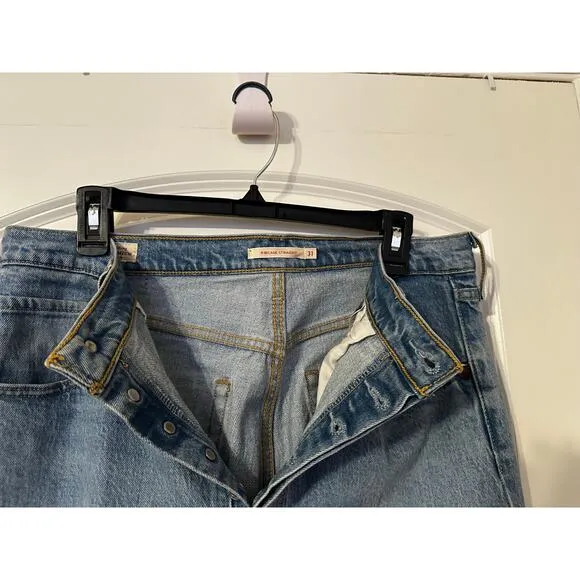 Levi's Ribcage Straight Leg Jeans - Size 31 Blue Wash High Rise Sexy &amp; Flawless