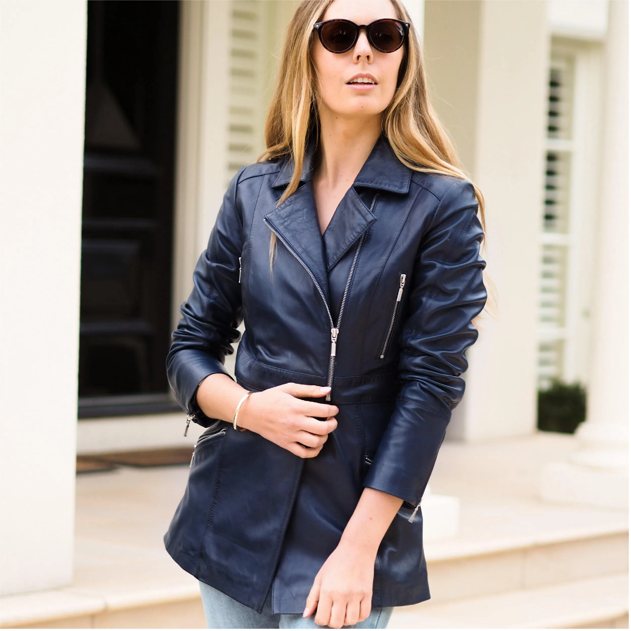 Lidiya Leather Trench