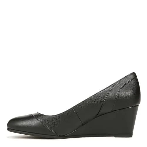 LifeStride Women's Dreams Wedge Pump, Black, 5 M US