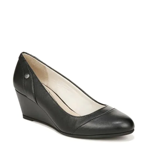 LifeStride Women's Dreams Wedge Pump, Black, 5 M US