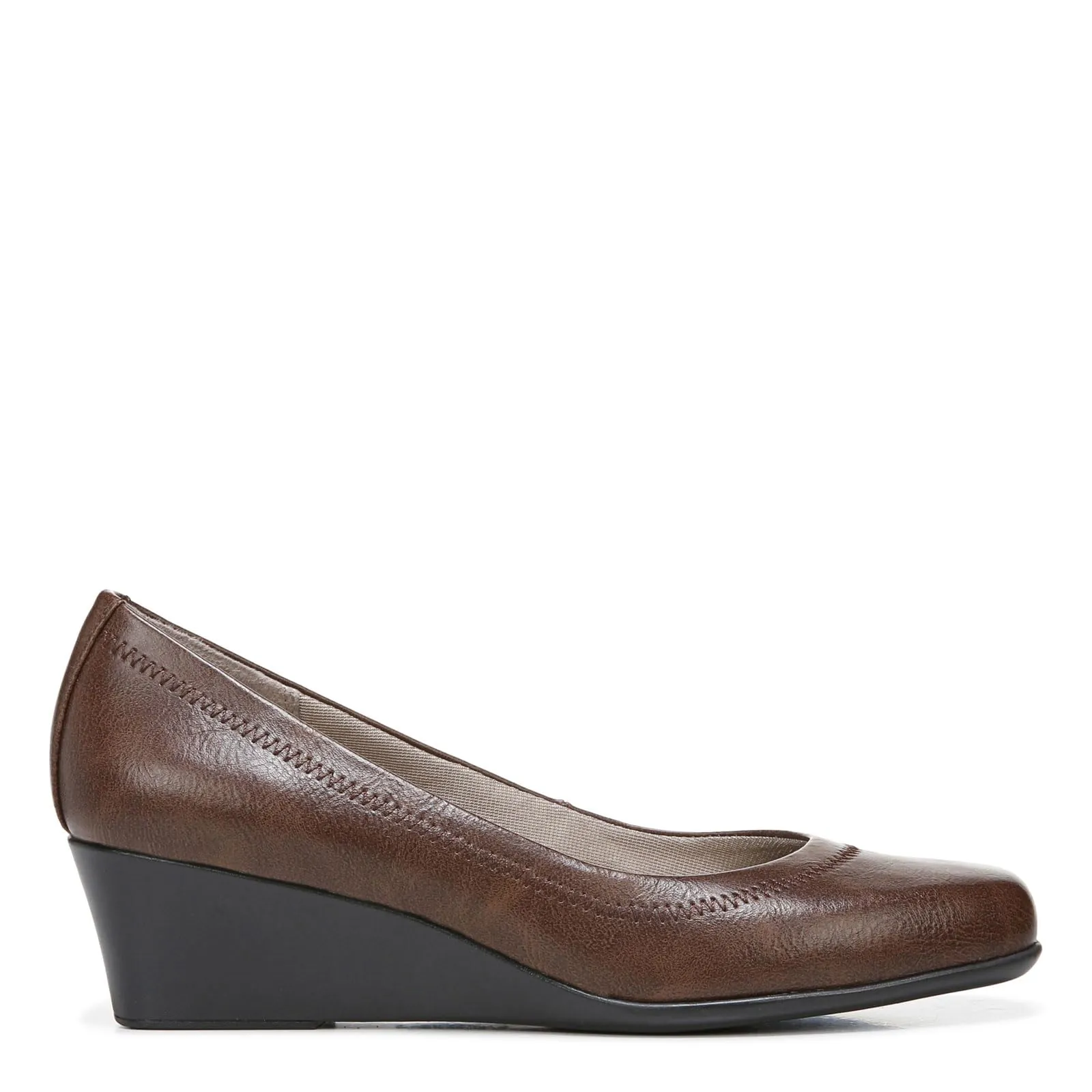 LifeStride Women's Groovy Wedge Pump, darktan, 7 W US